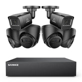 5MP 8-Channel Wired Security DVR System with 6pcs 2MP Outdoor Bullet CCTV Cameras, Smart Human / Vehicle / Motion Detection